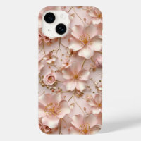 Timeless  Elegant Soft Pink Floral Pattern