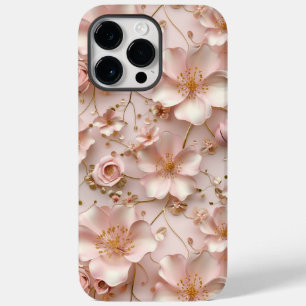 Timeless Elegant Soft Pink Floral Pattern Case-Mate iPhone 14 Pro Max Case