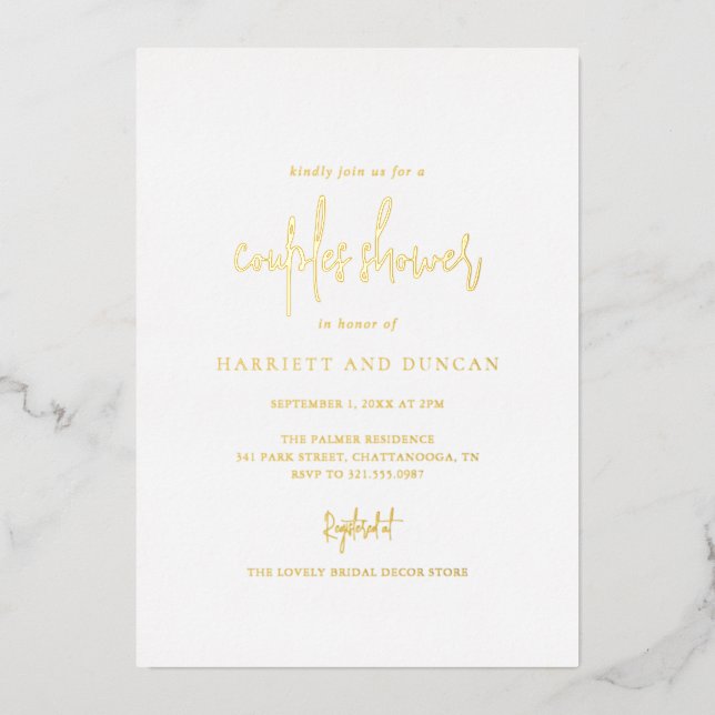 Timeless Elegant Wedding Couples Shower (Front)