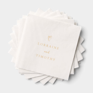 Timeless Elegant Wedding Foil Napkins