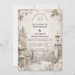 Timeless Elegant Winter Wedding Invitation