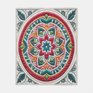 Timeless Embroidery #9 Fleece Blanket