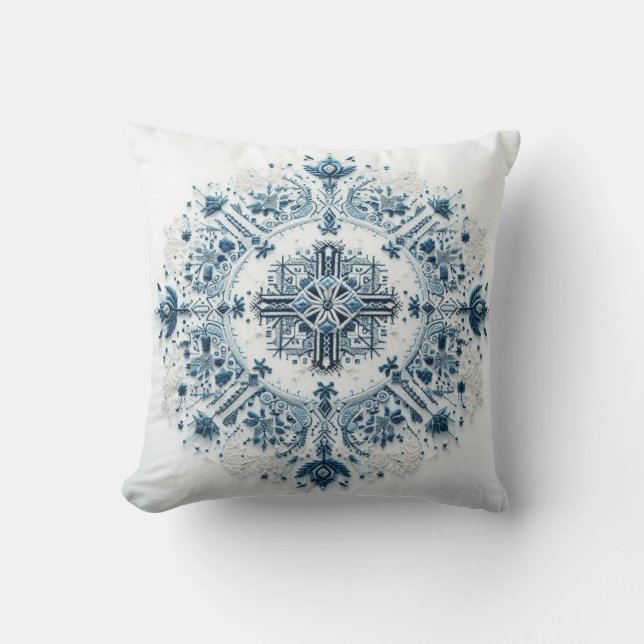 Timeless Embroidery Throw Pillow (Front)