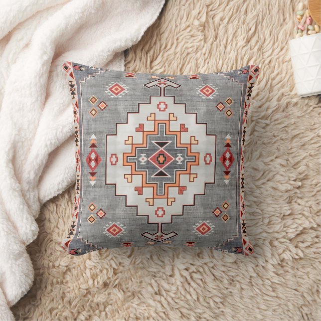 Timeless Essence – Traditional Boho Moroccan Art Throw Pillow (Blanket)