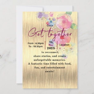 Timeless floral Get-Together Invitation