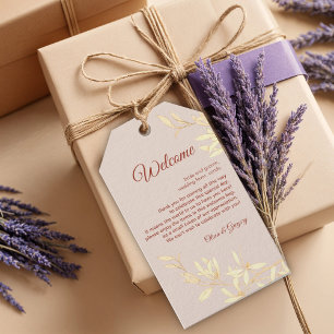 Timeless Floral Rustic Wedding Gift Tags