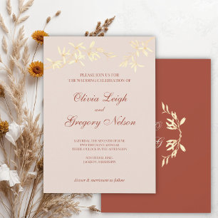 Timeless Floral Rustic Wedding Invitation