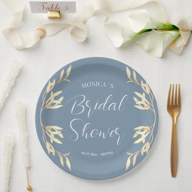 Timeless Floral Symphony Bridal Shower Paper Plate (Wedding)