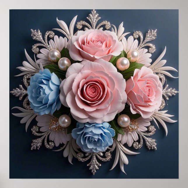 Timeless Flower arrangement for her Poster (Front)