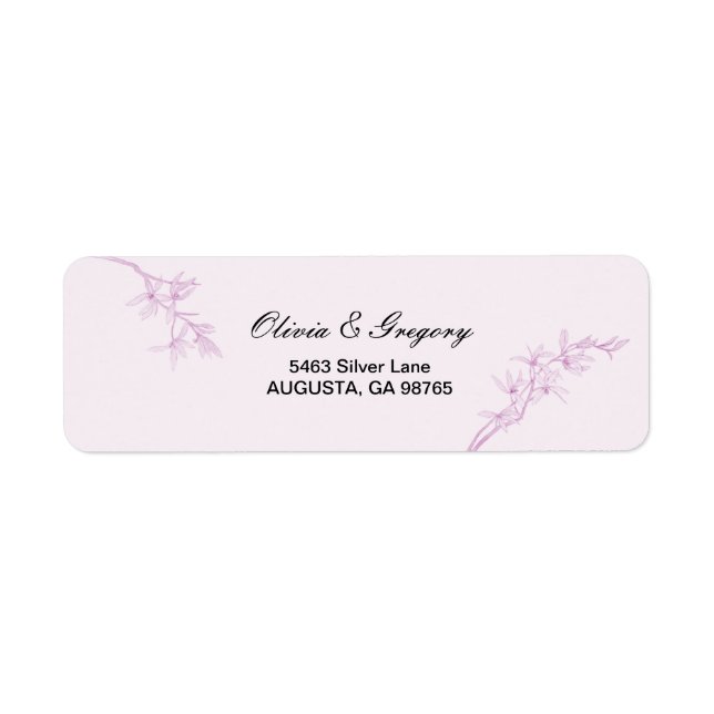 Timeless Flower Wedding Return Addres (Front)