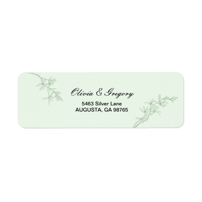 Timeless Flower Wedding Return Address  (Front)