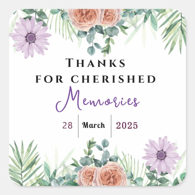 Timeless Friendship Square Sticker (Front)