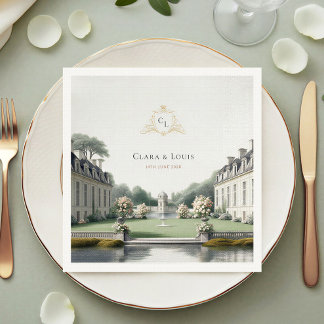 Timeless Garden | French Château Monogram Wedding Napkin