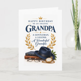 Timeless Gentleman Grandpa Birthday Card