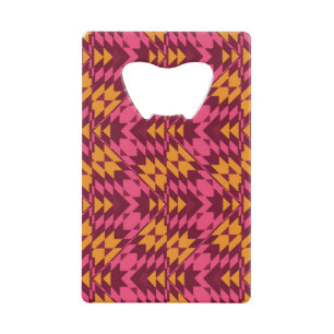 Timeless Geometric: Seamless Pattern Credit Card Bottle Opener
