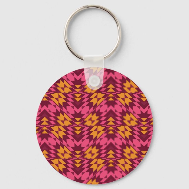 Timeless Geometric: Seamless Pattern Keychain (Front)