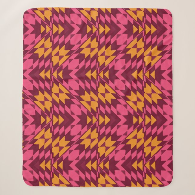 Timeless Geometric: Seamless Pattern Sherpa Blanket (Front)