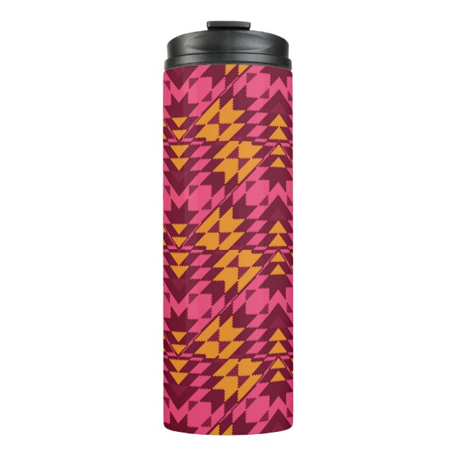 Timeless Geometric: Seamless Pattern Thermal Tumbler (Front)