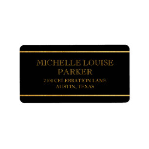 Timeless Gold BLACK Classic Personalized Label