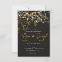 Timeless Gold & Ivory Wedding Invitation