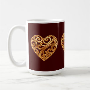 Timeless Golden Heart Symbol of Love Coffee Mug