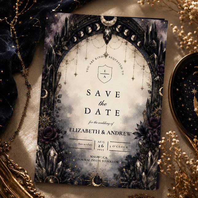 Timeless Gothic Celestial Wedding Save The Date (Creator Uploaded)