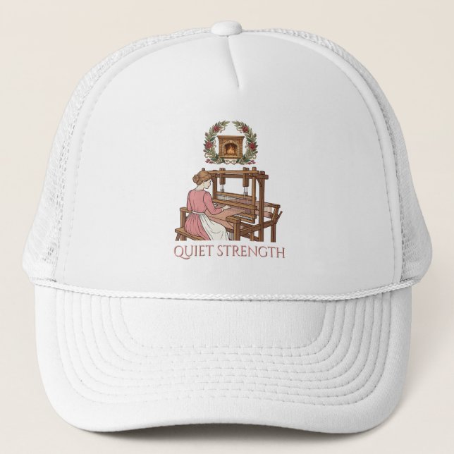Timeless grace woven with tradition trucker hat (Front)