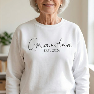 Timeless Grandma Since Year Classic Lettering  Sweatshirt