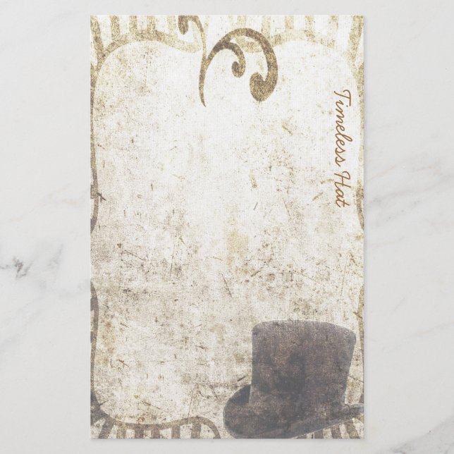 Timeless Hat - Steampunk Stationery (Front)