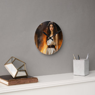 "Timeless Helen: Troy’s Catalyst" Round Clock