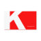 Timeless Huge Letter Business Card (red & white)