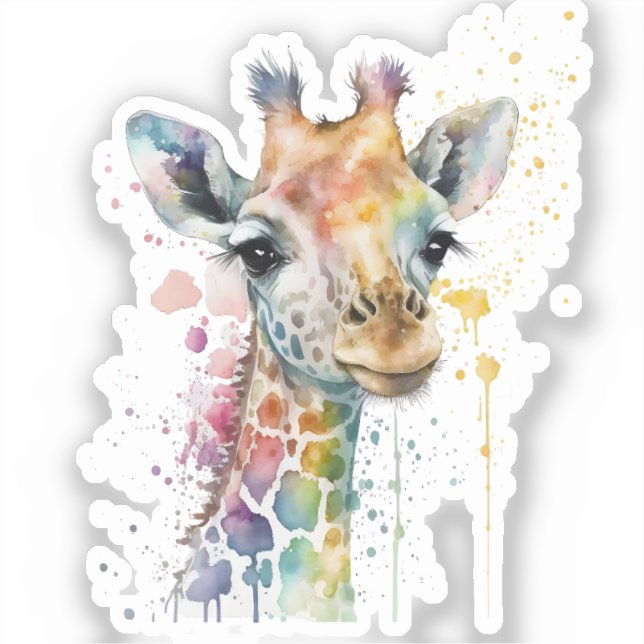 Timeless Ivory Watercolor Giraffe Pattern (Front)