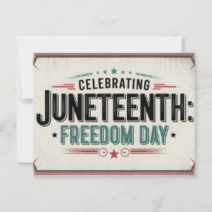 Timeless Juneteenth   Celebrating Freedom Day Postcard