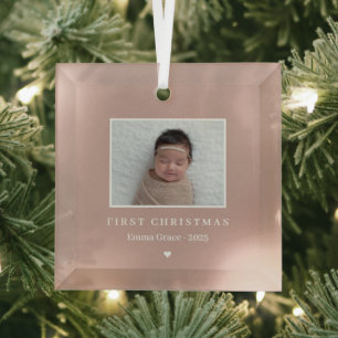Timeless Keepsake Editable Colour Photo Ornament