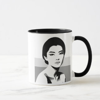 Timeless look, elegance in black and white. mug