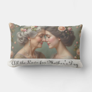 Timeless Love Between Mother and Daughter Lumbar Pillow