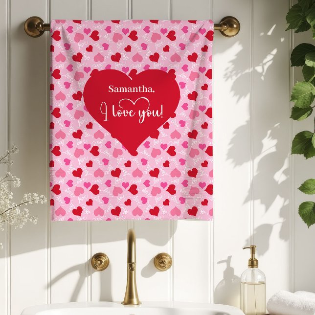 Timeless Love Hearts Valentine Gift Bath Towel (Timeless Love Hearts Valentine Gift Bath Towel)