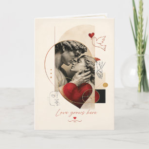 Timeless Love Sculpture Art   Romantic Couple Card