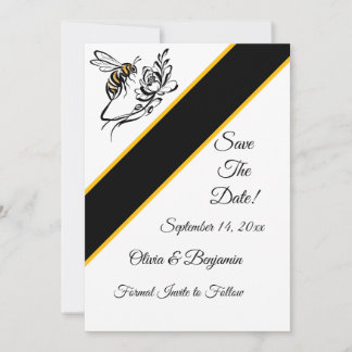 Timeless Luxury Bee Save the Date Card