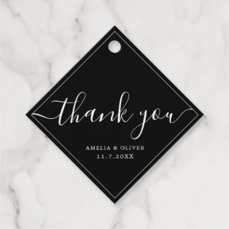 Timeless Modern Minimalist Wedding | Thank You Favour Tags