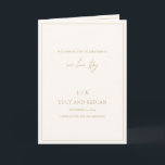 Timeless Monogram Ivory and Gold Elegant Wedding Program<br><div class="desc">Elegant wedding program featuring a classic style with your monogram along with a combination of script typography and traditional serif fonts.   This simple design goes well with any style of wedding.</div>