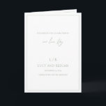 Timeless Monogram Sage Green Elegant Wedding Program<br><div class="desc">Elegant wedding program featuring a classic style with your monogram along with a combination of script typography and traditional serif fonts.   This simple design goes well with any style of wedding.</div>