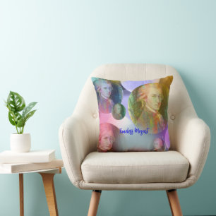 Timeless Mozart Throw Pillow