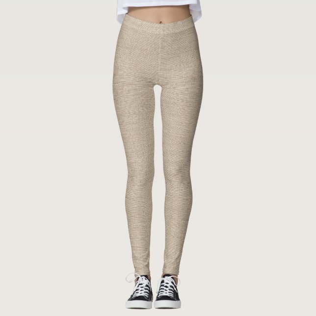 Timeless Natural Linen Leggings (Front)