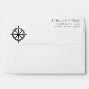 Timeless Nautical Ship's Wheel Envelope
