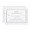 Timeless Navy and White RSVP Card w/ Meal Choice