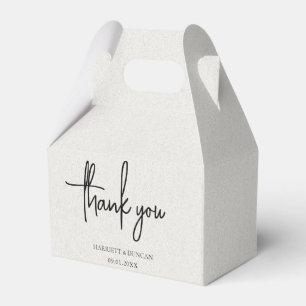 Timeless Neutral Beige Elegant Wedding Favor Box