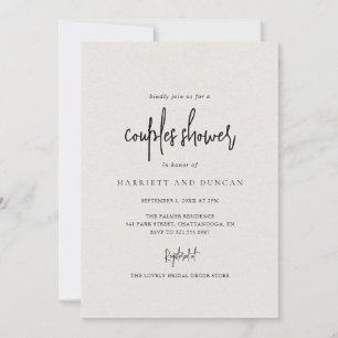 Timeless Neutral Beige Elegant Wedding Invitation