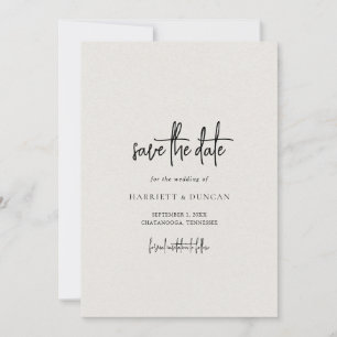 Timeless Neutral Beige Elegant Wedding Save The Date