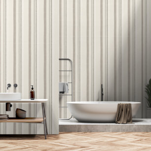 Timeless Neutral Tailored Stripe Pattern Wallpaper